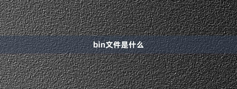 bin文件是什么